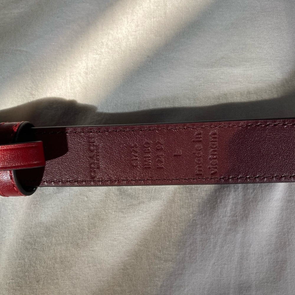 Coach Red Belt with Gold Buckle - Picture 9 of 10